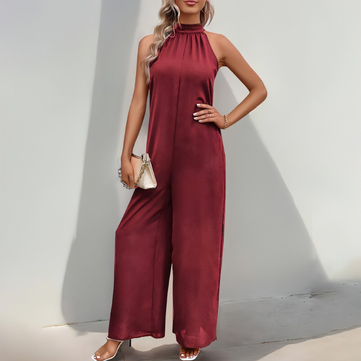 Fashion Jumpsuit Halter Straight Onesie