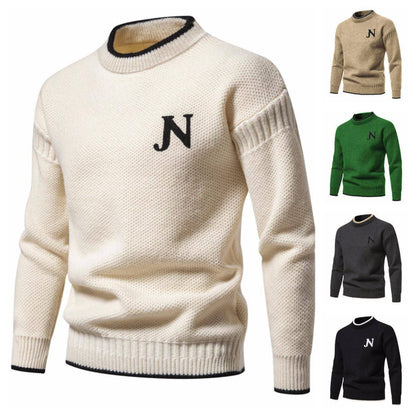 N - Profit - Trendy Leisure Warm Knitted Bottoming Youth Sweater Men