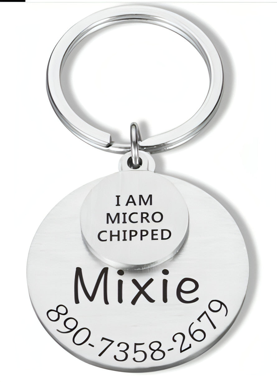 Engraved Anti-Lost Pet ID Tag – Keep Your Furry Friend Safe!