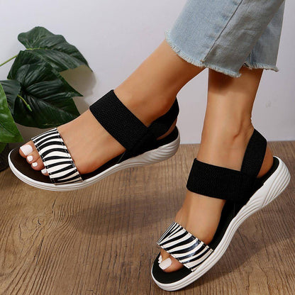 Houndstooth Striped Flat Casual Shoes