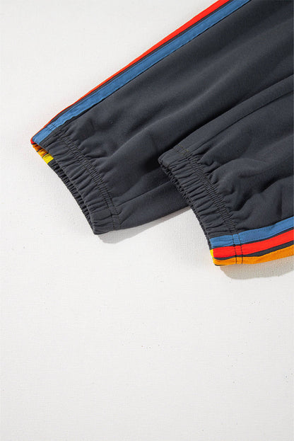 Dark Grey Counting Rainbows High Waist Sweatpants