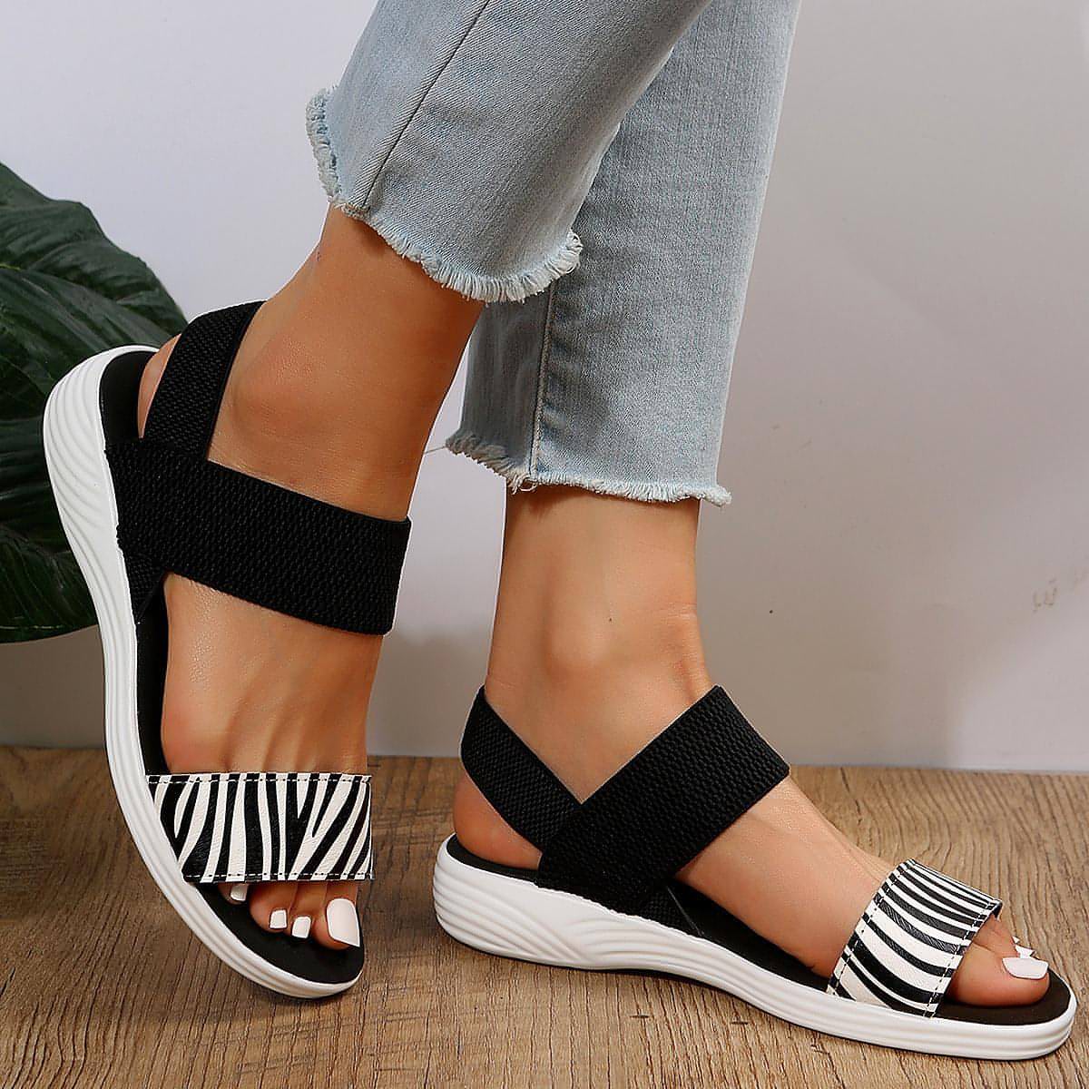 Houndstooth Striped Flat Casual Shoes