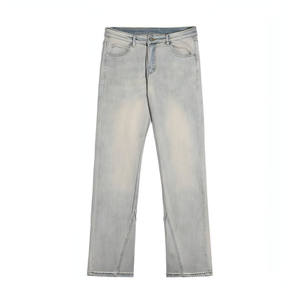 High Street Yellow Mud Washed And Distressed Men's Casual Pants