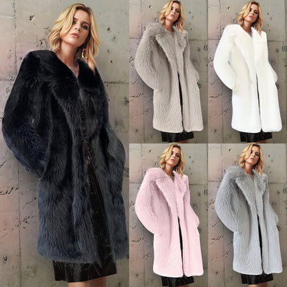 A Women's Suit Collar Jacket Fur