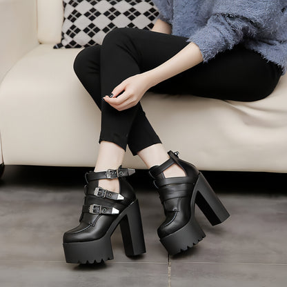 Spring Chunky Heel High Boots Shoe Women