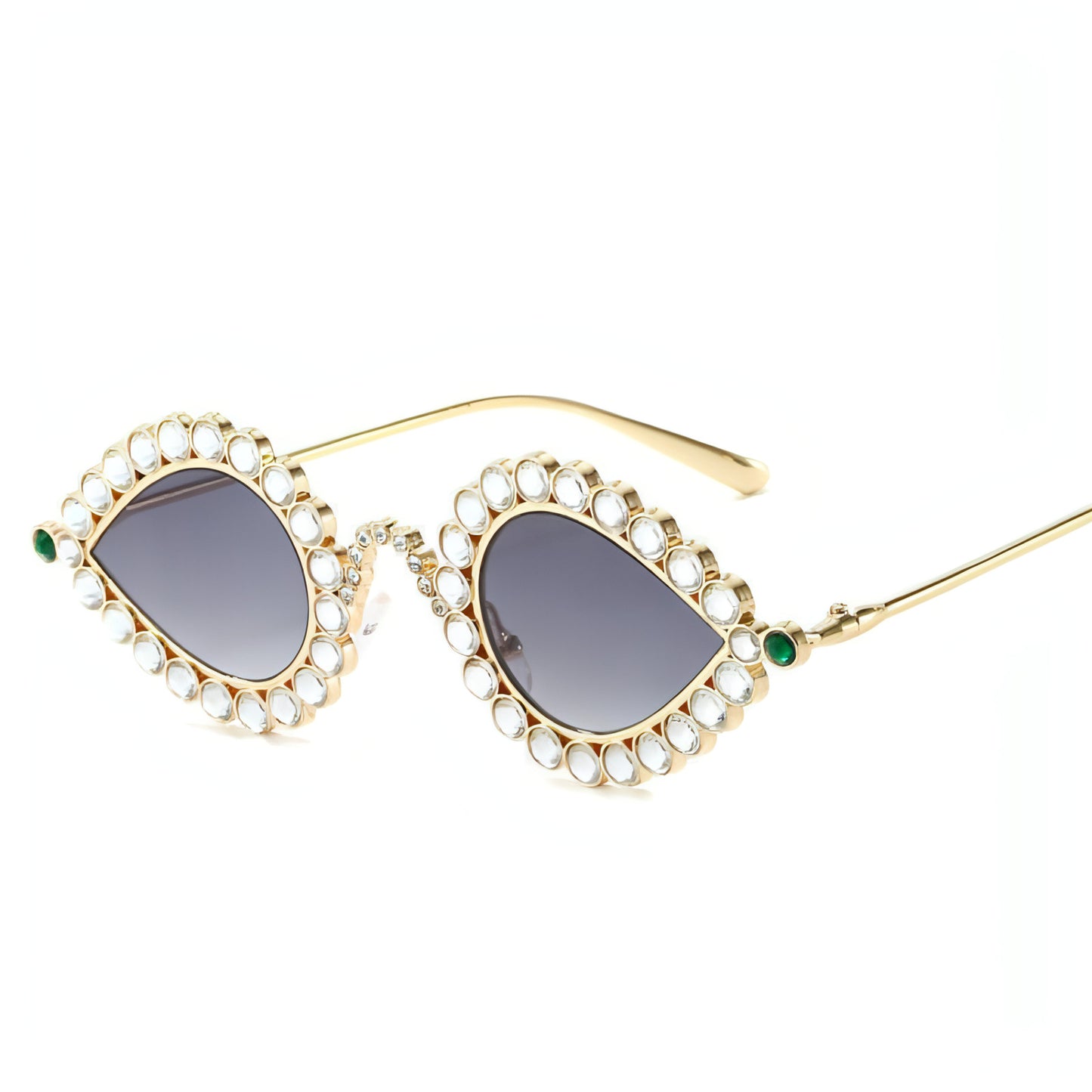 Z. Metal Small Frame Diamond Sun Glasses Accessories