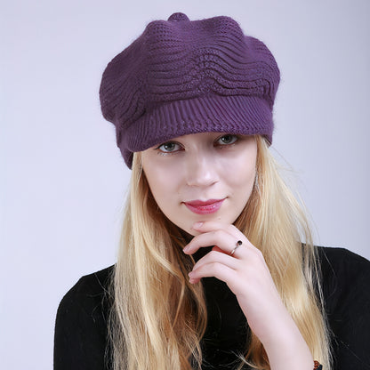 Fleece Fashion Warm Ladies Knitted Hat