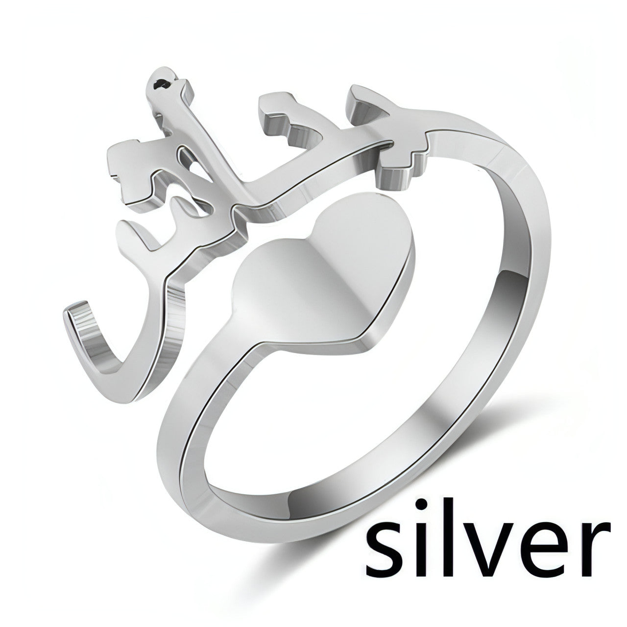 Personalized Custom Titanium Steel Name Ring