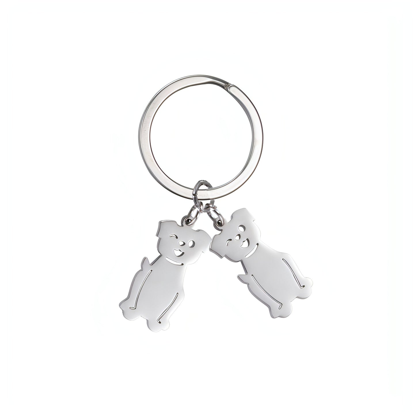 Personalized Name & Date Keychain – Custom Engraved Boy & Girl Keyring