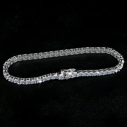 S925 Silver Mosan Diamond Bracelet Female