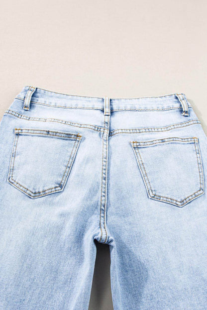 Beau Blue Acid Wash Straight Jeans