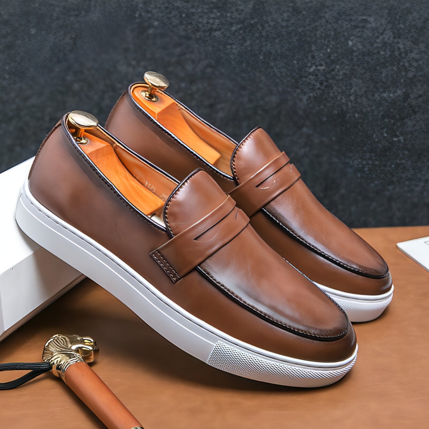 Plus Size Board Shoes Male Business Casual Leather Shoes Men