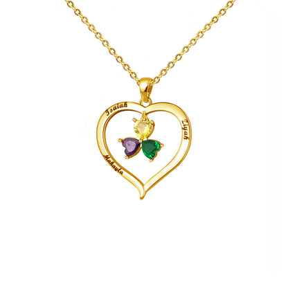 Elegant Copper Creative Personality Diamond-embedded Peach Heart Necklace