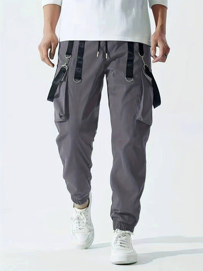 B.1 Ribbon Overalls Drawstring Sports Trousers Pants