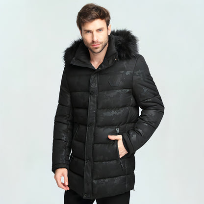 Men's Short Thickened Winter Outdoor Cotton-padded Clothing British Fur Collar Coat Jacket