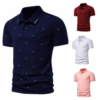 Men's Short Sleeve Fashion Printed Polo T-Shirt