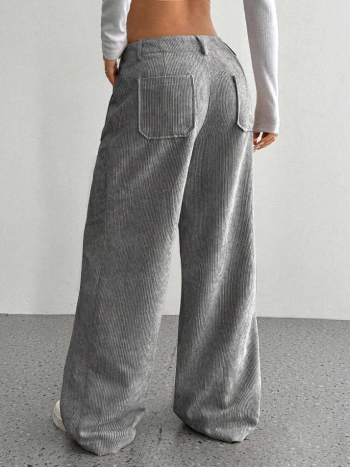 Wide Leg Pants with Pockets