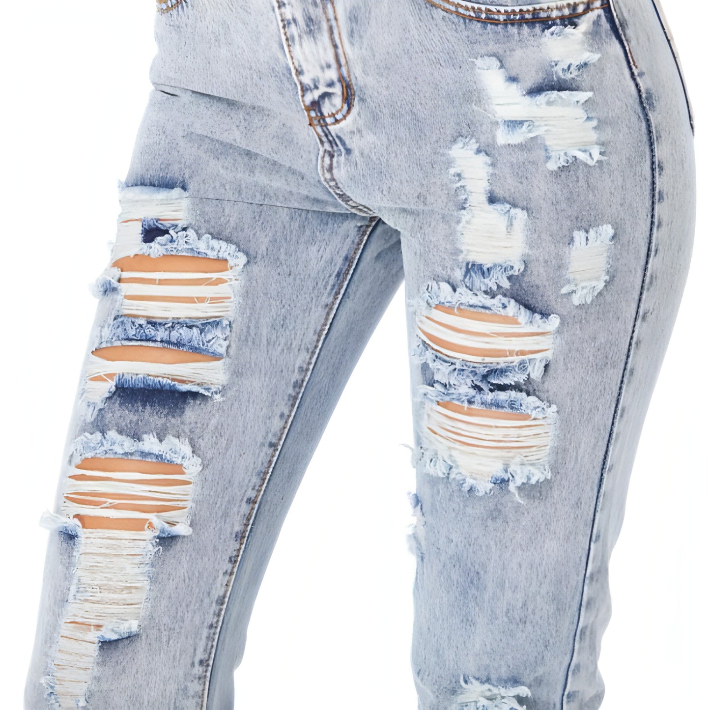 Jeans Damen Zerrissen Frühling Lässige Lockere Jeans