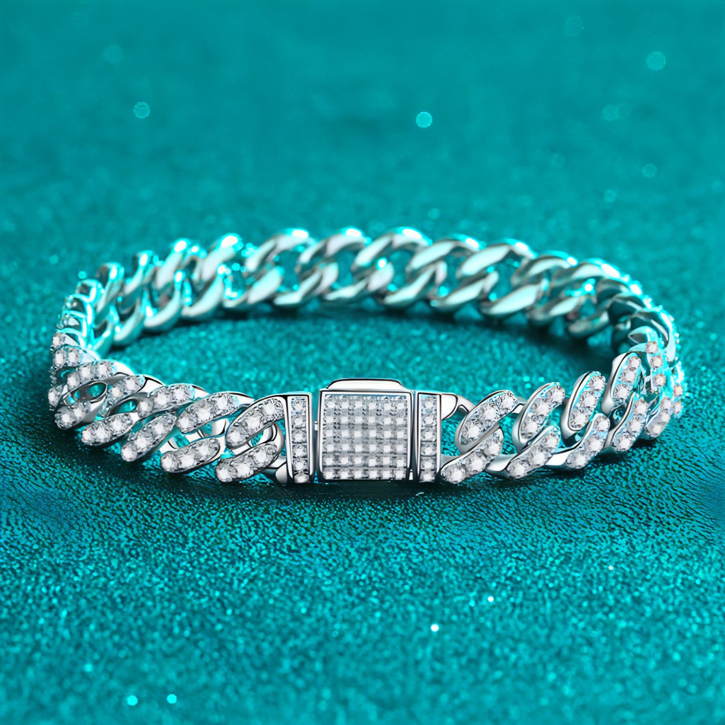 Cuban Link Chain Moissanite Bracelet