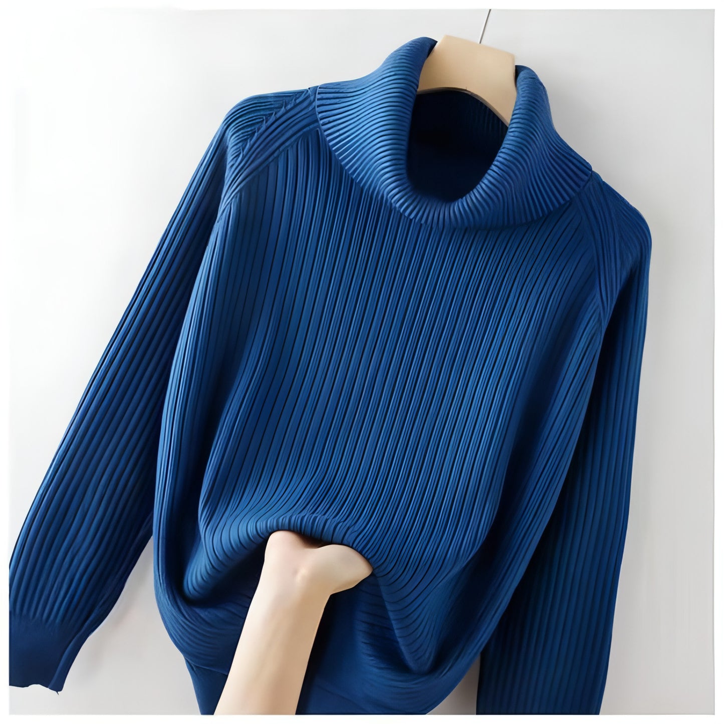 Übergroßer Strickpullover mit Rollkragen