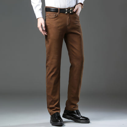 Straight Stretch Comfortable Trousers Mid-high Waist Pants Men