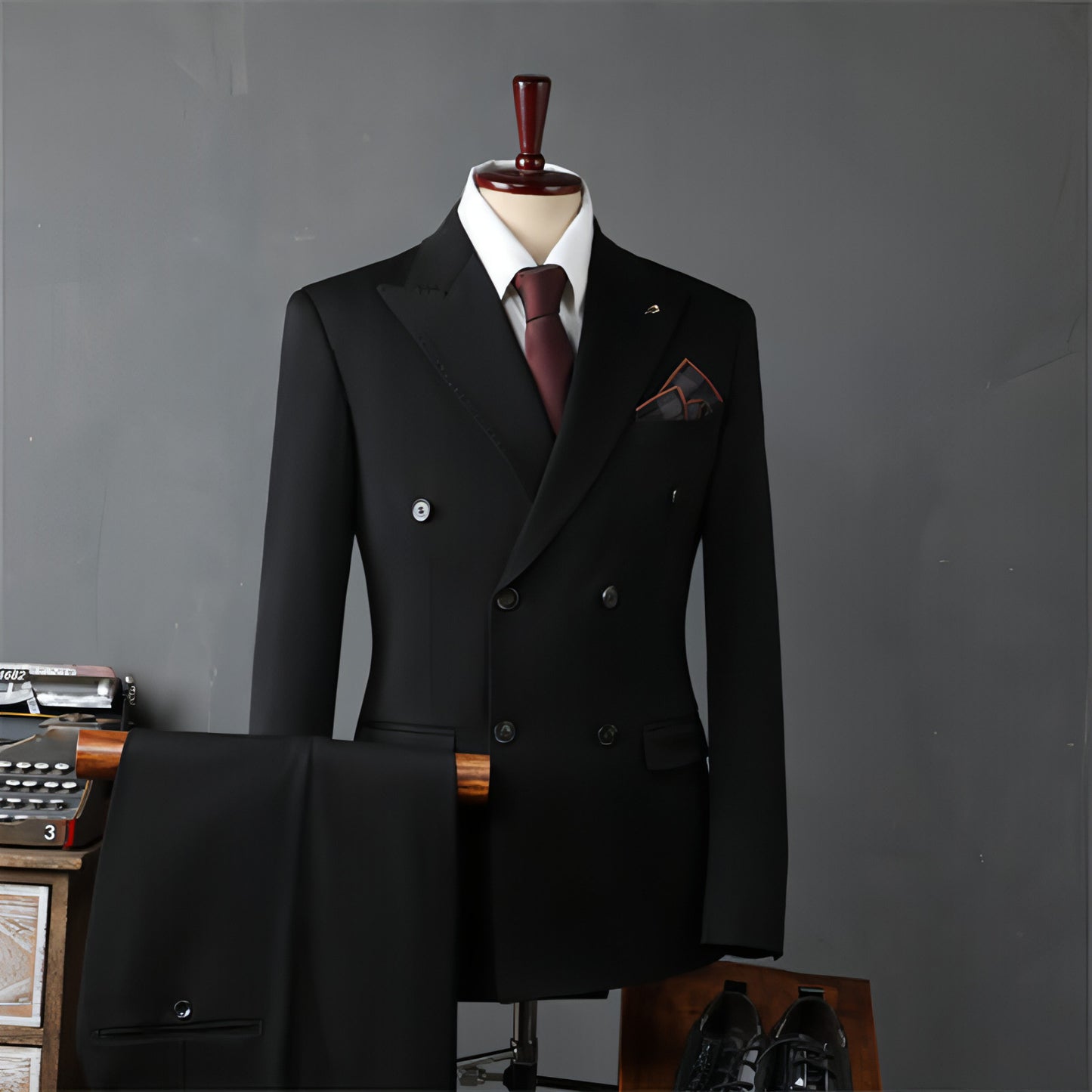 Men's Double Breasted Suit Business