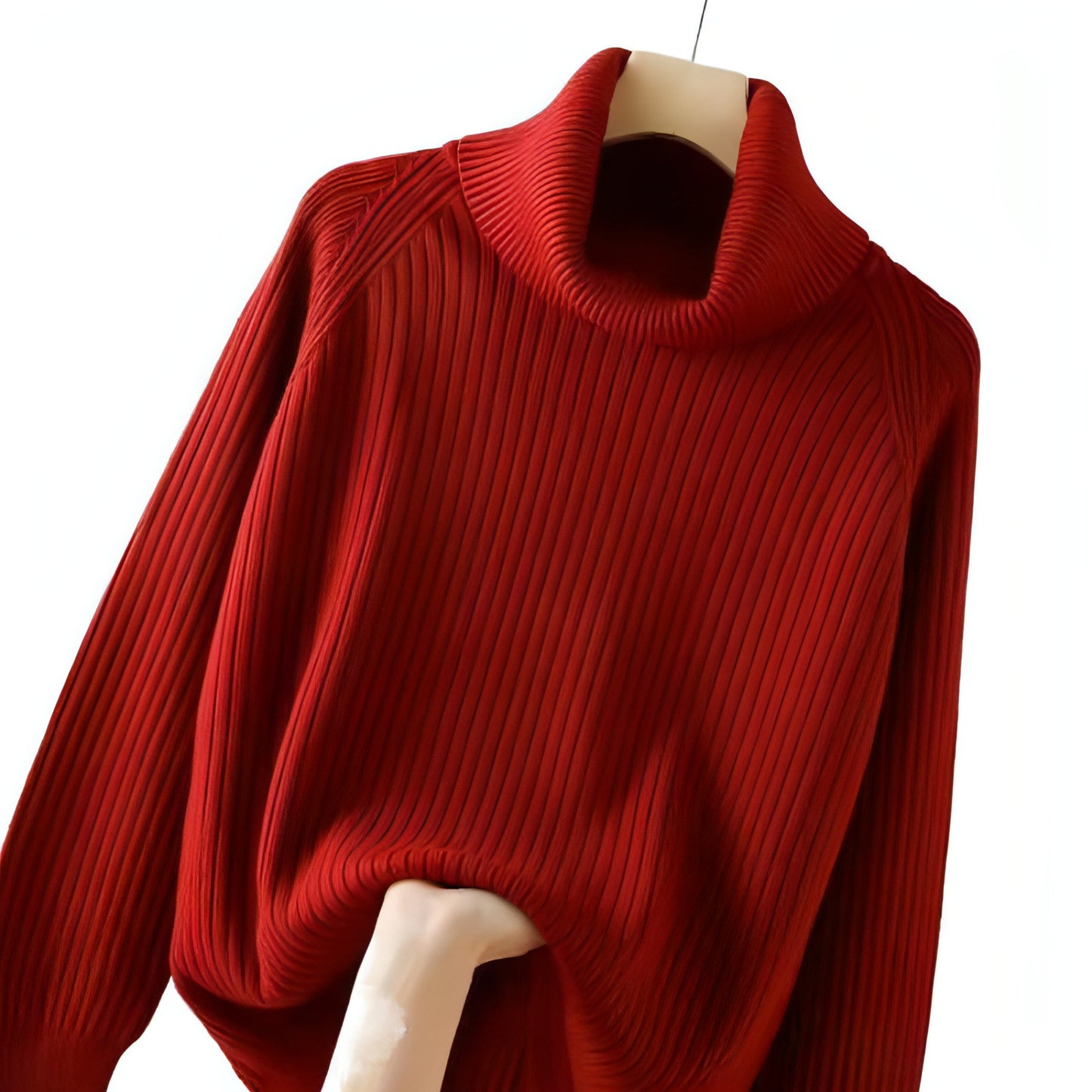 Turtleneck Bottoming Sweater de malha de tamanho grande