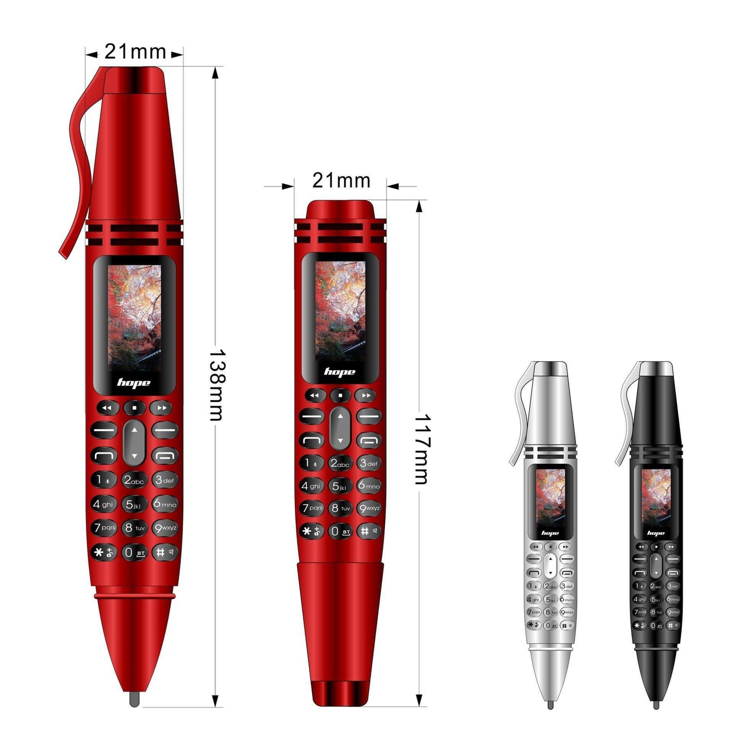 Z. The New AK007 Ultra-small Mini Bluetooth Phone Multi-language Accessories