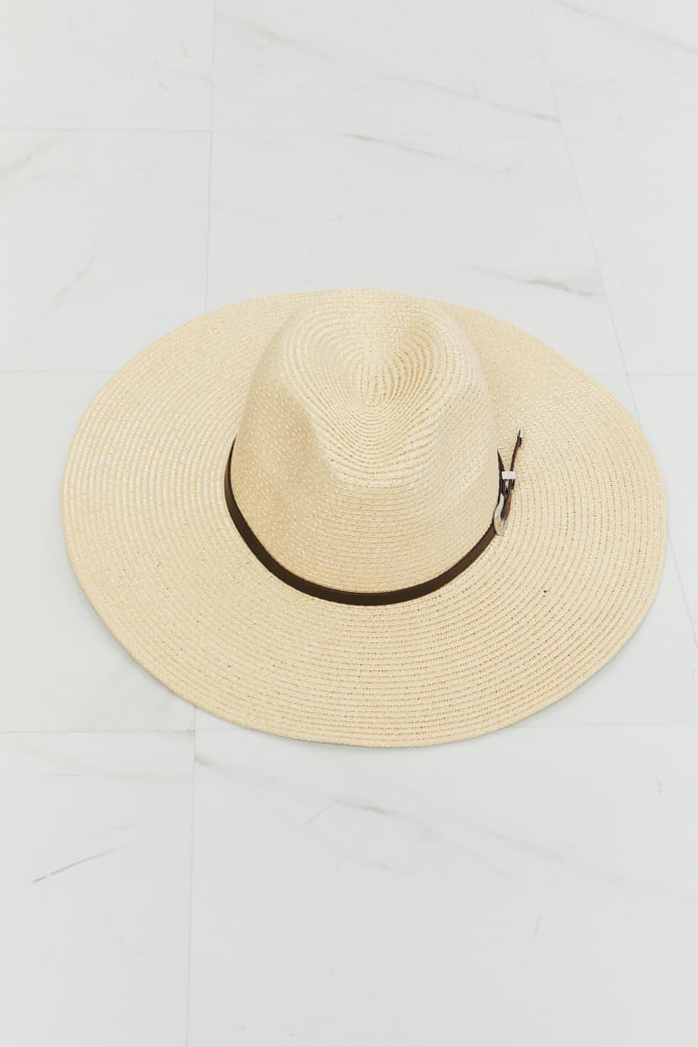 Fama Boho Summer Straw Fedora Hat