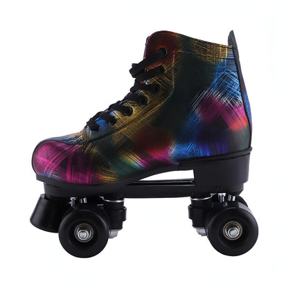 Symphony Feather Double Row Skates Adult Roller Skates Four Roller Skating Flash Skates