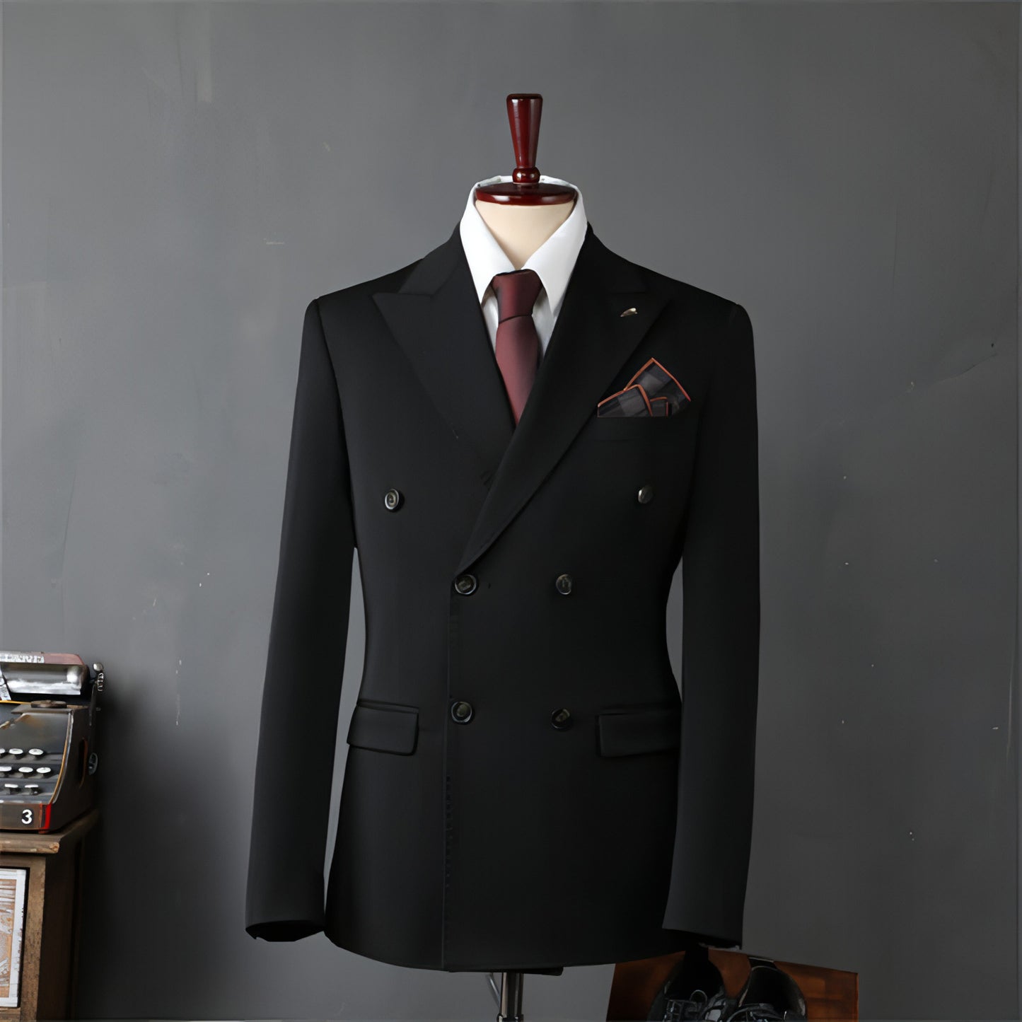 Men's Double Breasted Suit Business