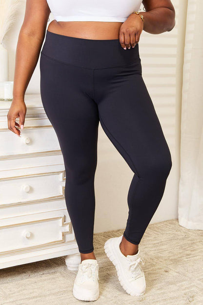 Leggings deportivos con cintura ancha Double Take