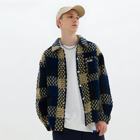 Retro-Reversjacke mit Karomuster für Herren