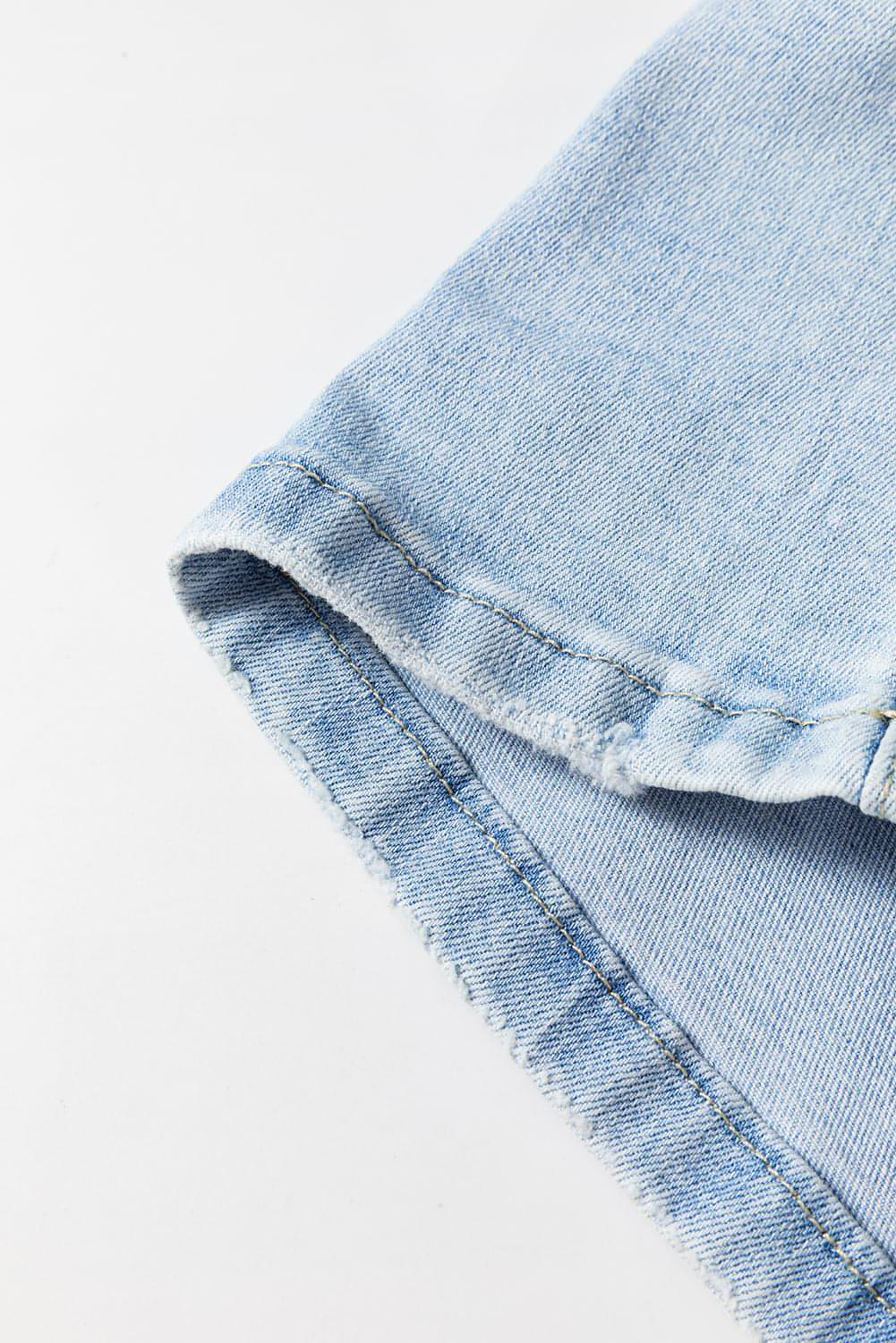 Beau blauwe vintage licht gewassen flare jeans