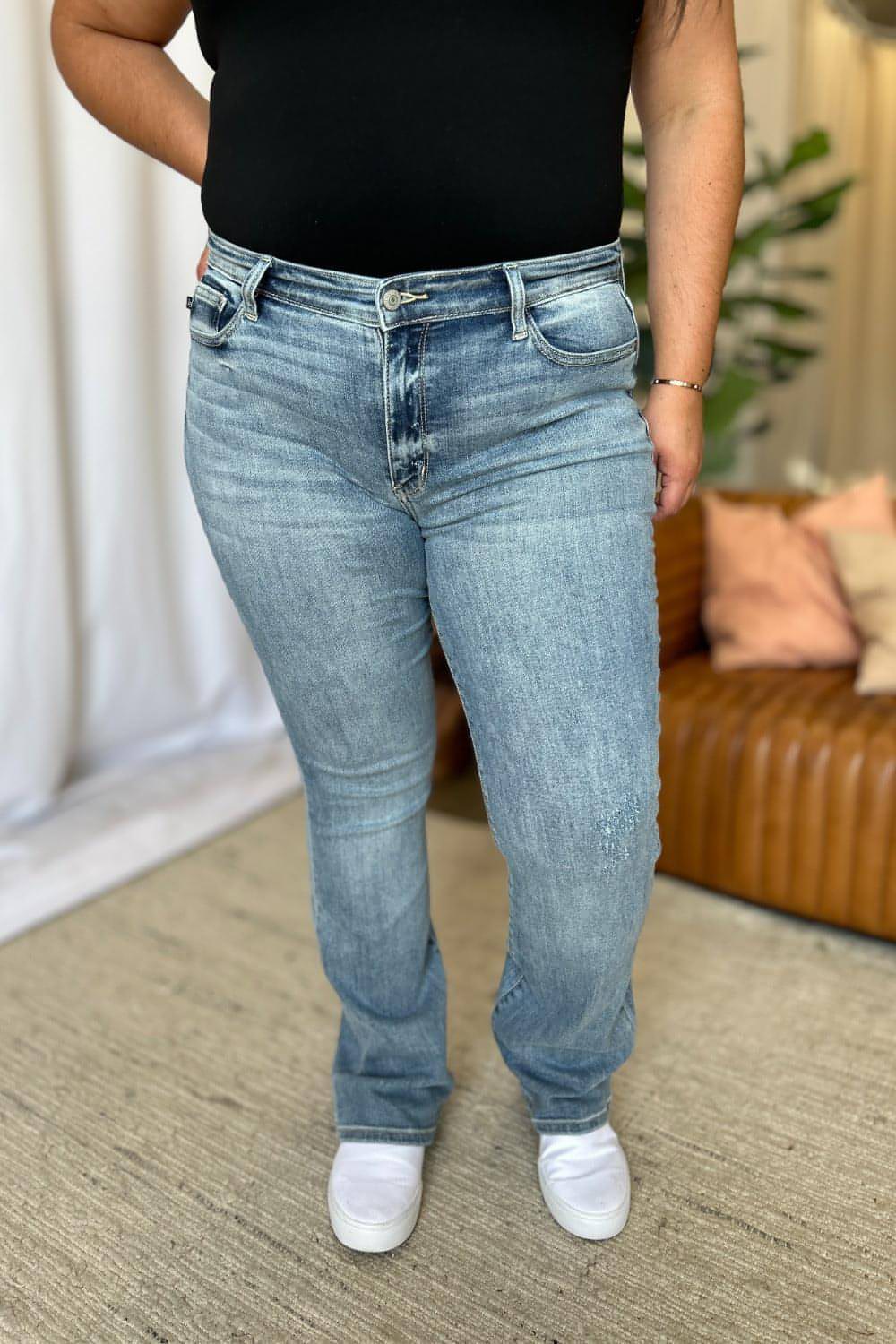 Judy Blue Tamanho Completo Rise Médio Jeans de Bootcut