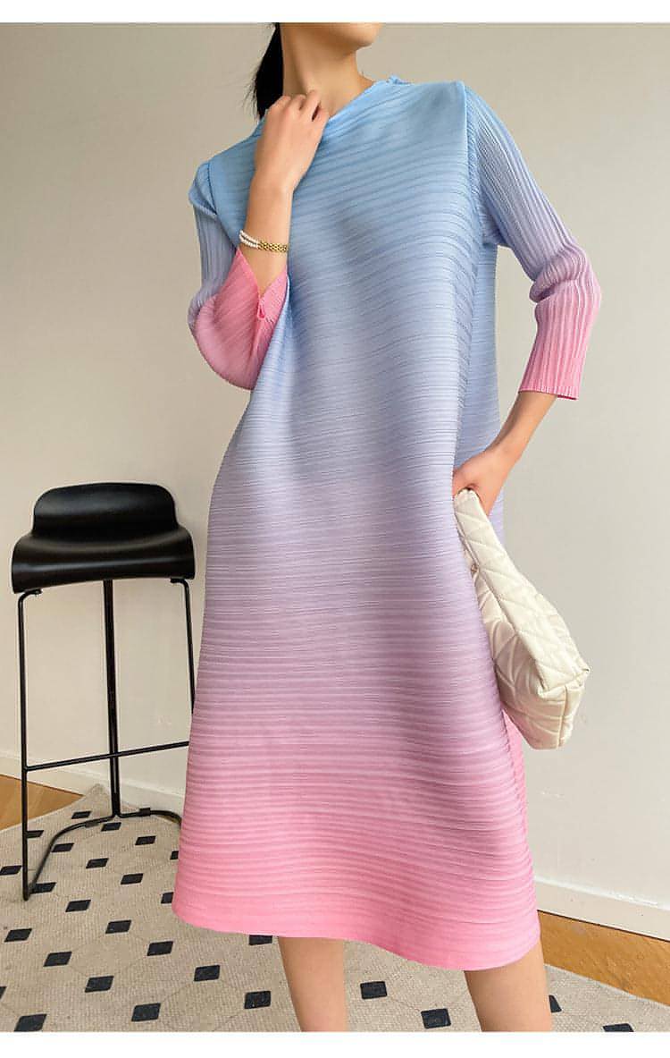 Pleated Plus Size Dress Women