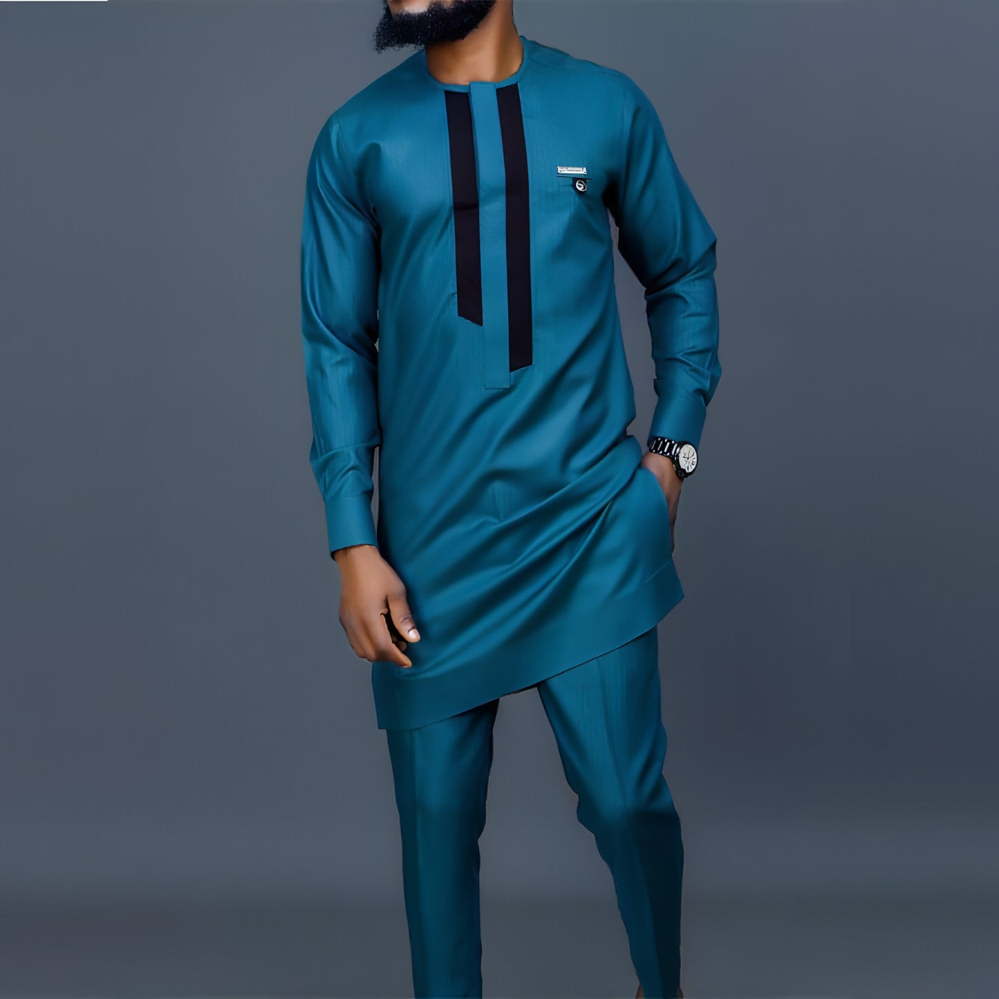 A1. African Ethnic Style Men's Casual 2-piece Set Tracksuit