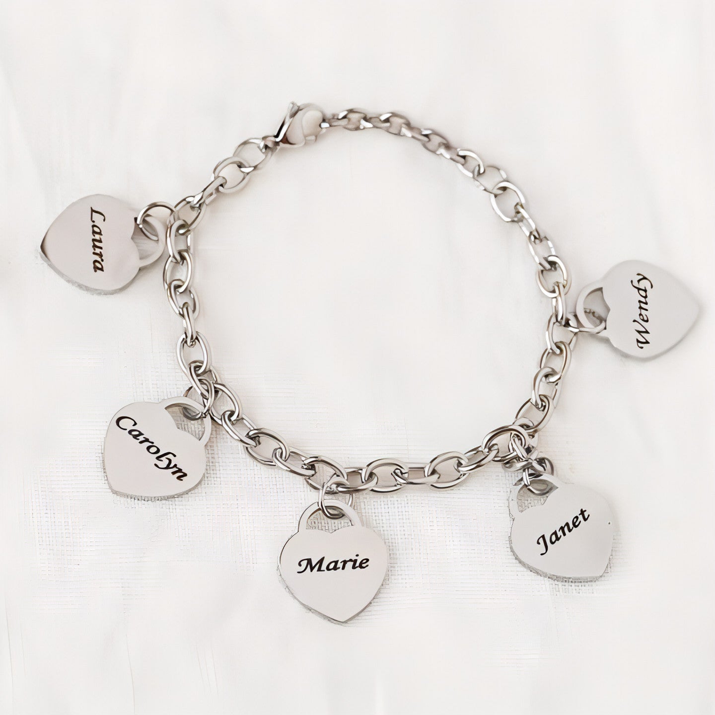 Love Engraved Bracelet Stainless Steel DIY