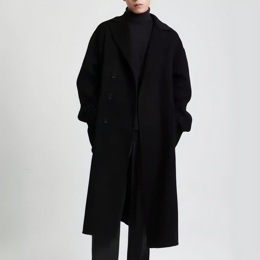 Long Double-faced Woolen Goods Wool Overcoat Men