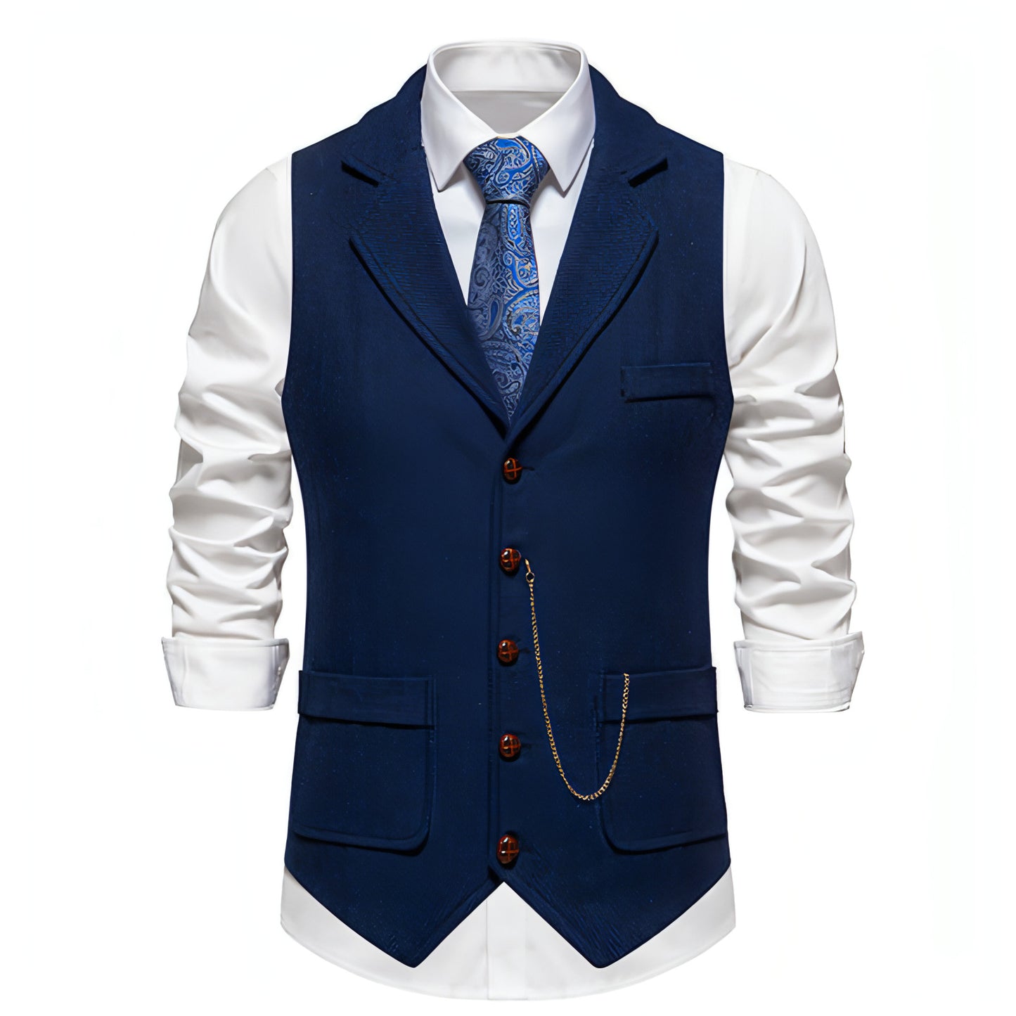 New Retro Herringbone Casual Vest Multi-pocket Tough Guy Vest