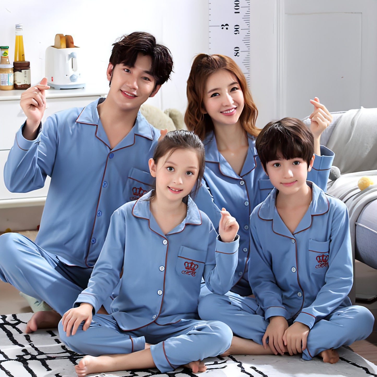 Cotton Parent-child Pajamas Spring And Autumn Long Sleeve Thin Style