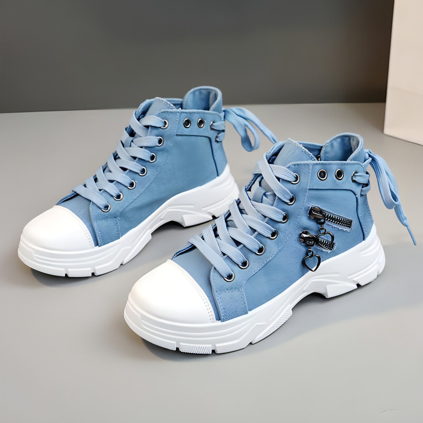 New Canvas Breathable Platform Heighten Casual Shoes Women