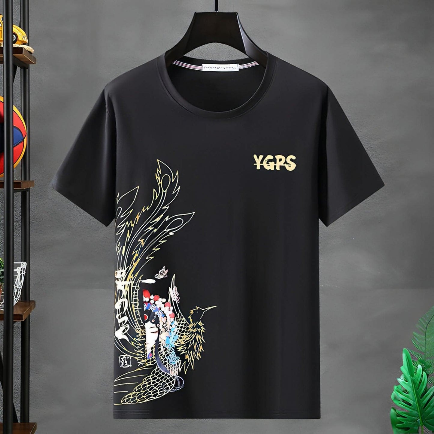 Camiseta de manga corta de gran tamaño para hombre suelta