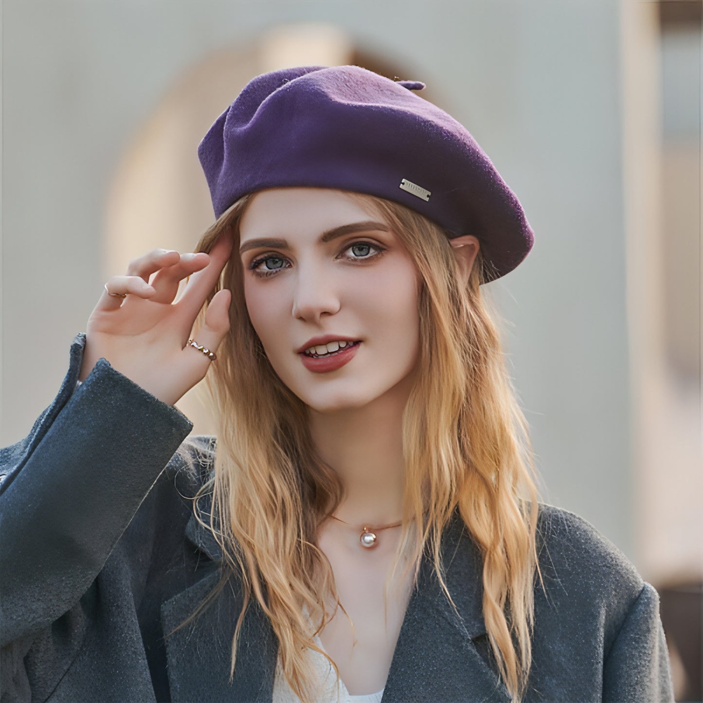 Casual Season Warm Thickened Pure Color All-matching Hat