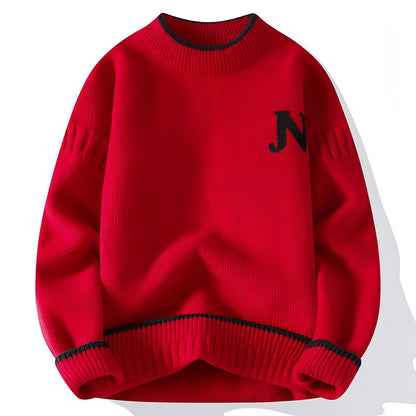 N - Profit - Trendy Leisure Warm Knitted Bottoming Youth Sweater Men