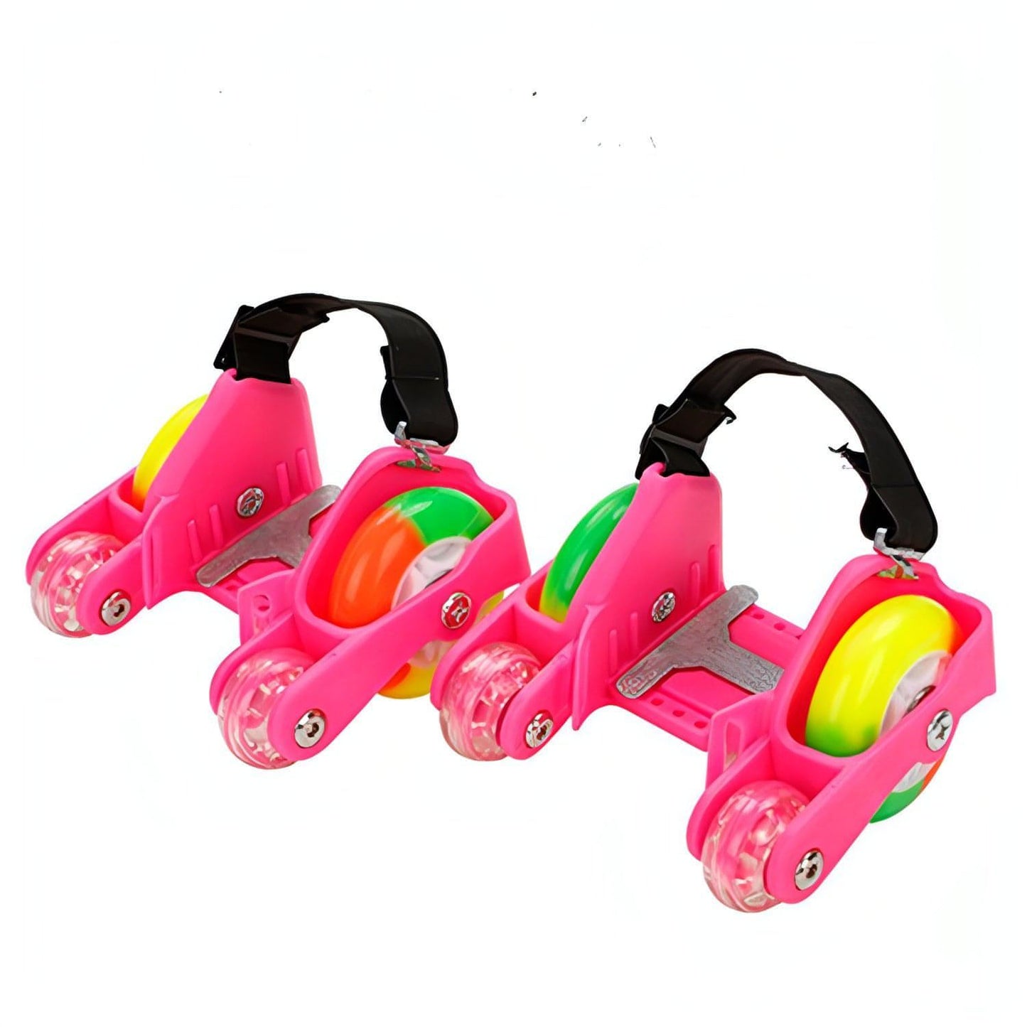 One 1Pair Children Roller Skates Adjustable Size Four-wheeled PU 4 Fire Wheels