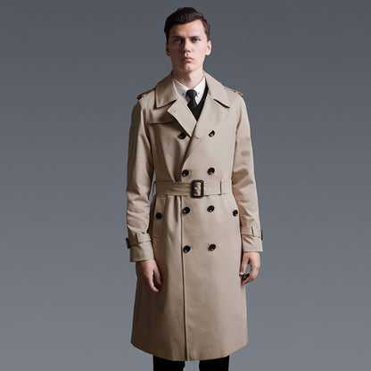 Spring And Autumn New European Station Loose Trench Coat