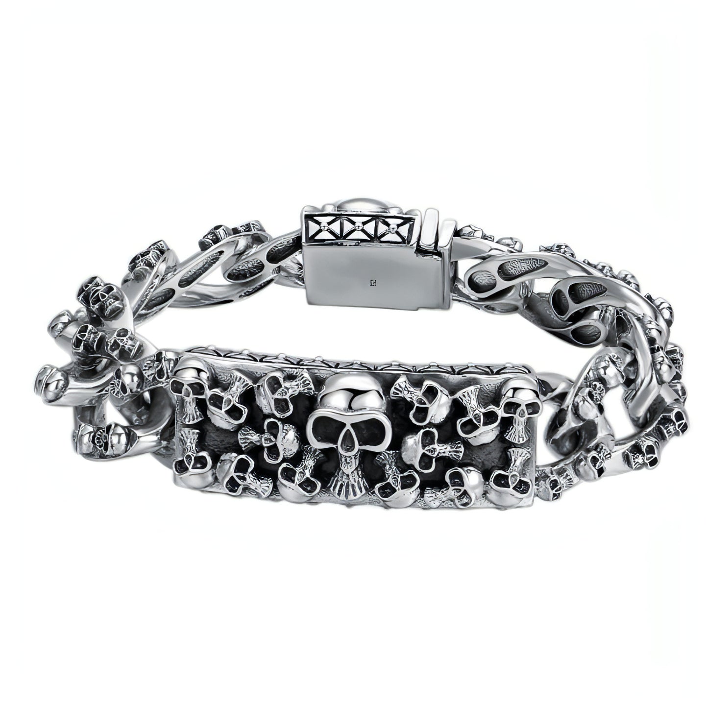 S925 Sterling Silver Men's Personalized Hip Hop Style Eternal Vine Pig Nose Bracelet