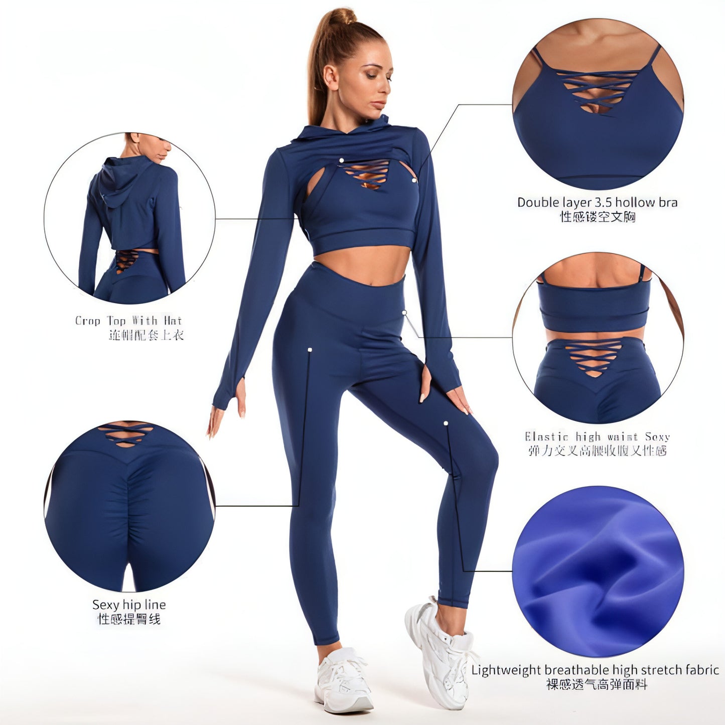 Yoga Fitness Leggings Sport Fitnessstudio Outfits Kleidung