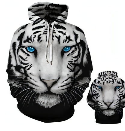 POLAR TIGER - Suéter casual con capucha para hombre